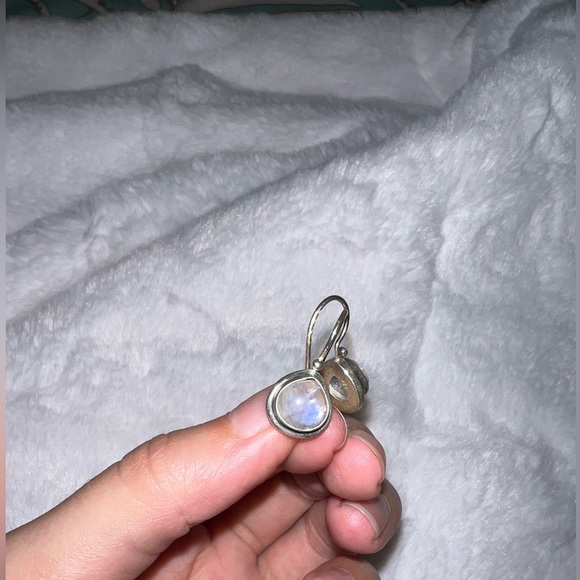 Moonstone Hook Earrings - Picture 2 of 6